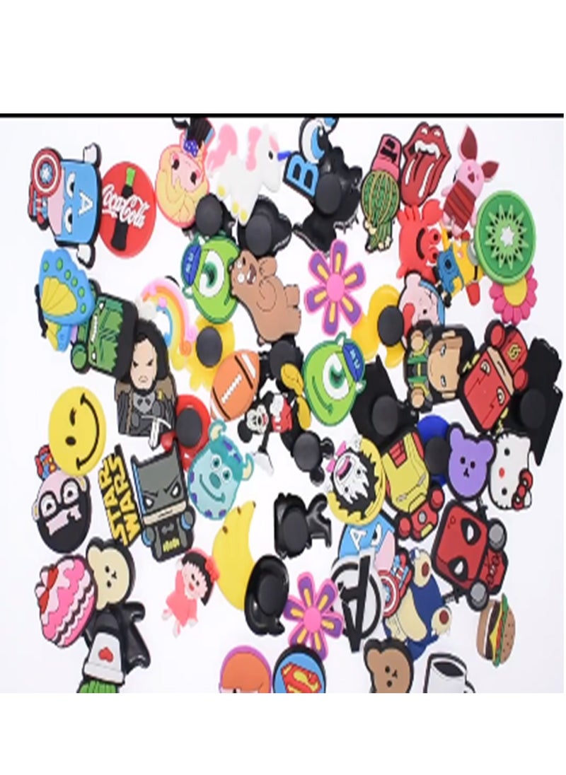 Shoe Decoration Charms, Shoe Charms Crocs, 100 PCS Mixed PVC Shoe Charms for Shoes Silicone Wristbands, Hole Hole Shoes Buckle, Party Gift for Kids and Teens Girls