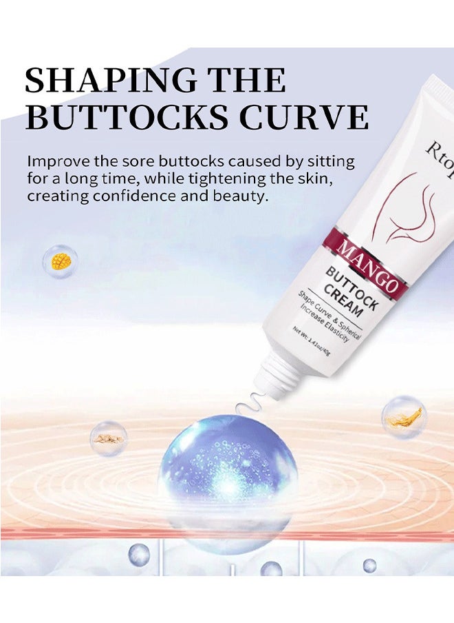 Mango Massage Buttock Cream 40G, Natural Plant Essence Can Deeply Moisturize, Relieve The Pain Of Sitting Buttocks, Tighten And Lift The Skin, And Shape The Ideal Curve Button Cream