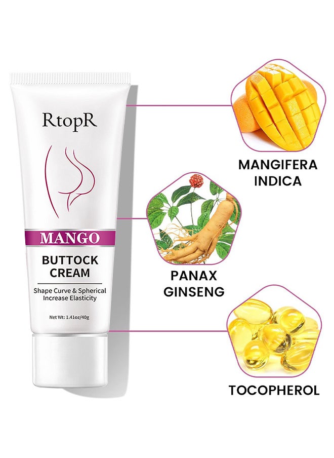 Mango Massage Buttock Cream 40G, Natural Plant Essence Can Deeply Moisturize, Relieve The Pain Of Sitting Buttocks, Tighten And Lift The Skin, And Shape The Ideal Curve Button Cream