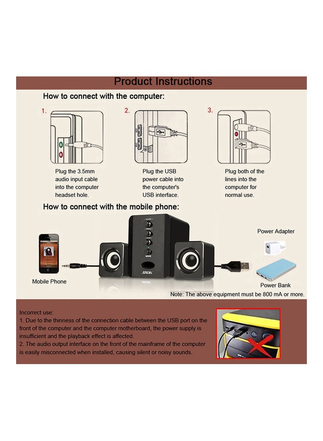 Computer Speaker V4281_P Black