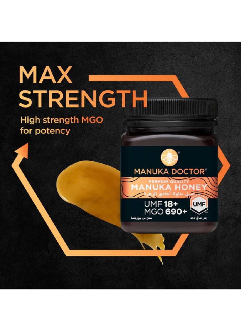 UMF 18+ Monofloral Manuka Honey 250g