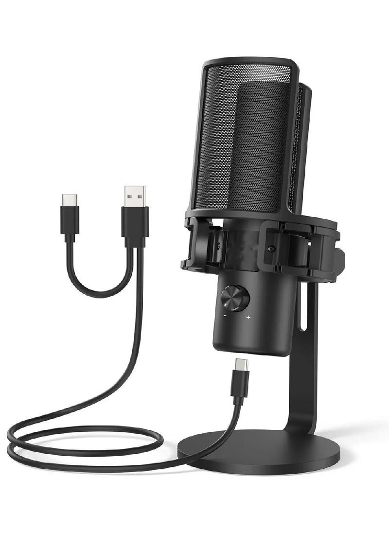 MC-PW13 Mic Stand POP Filter Gaming Streaming Podcasting Recording USB PC Condenser Microphonefor Computer