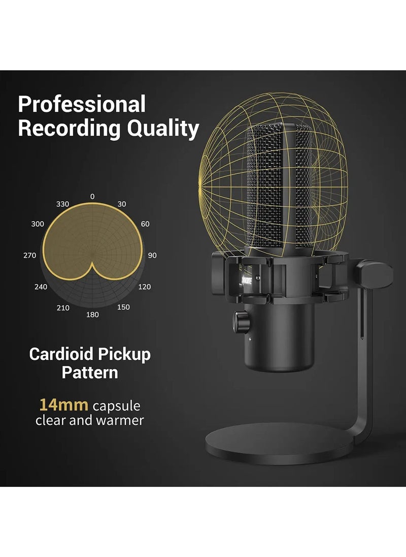 MC-PW13 Mic Stand POP Filter Gaming Streaming Podcasting Recording USB PC Condenser Microphonefor Computer