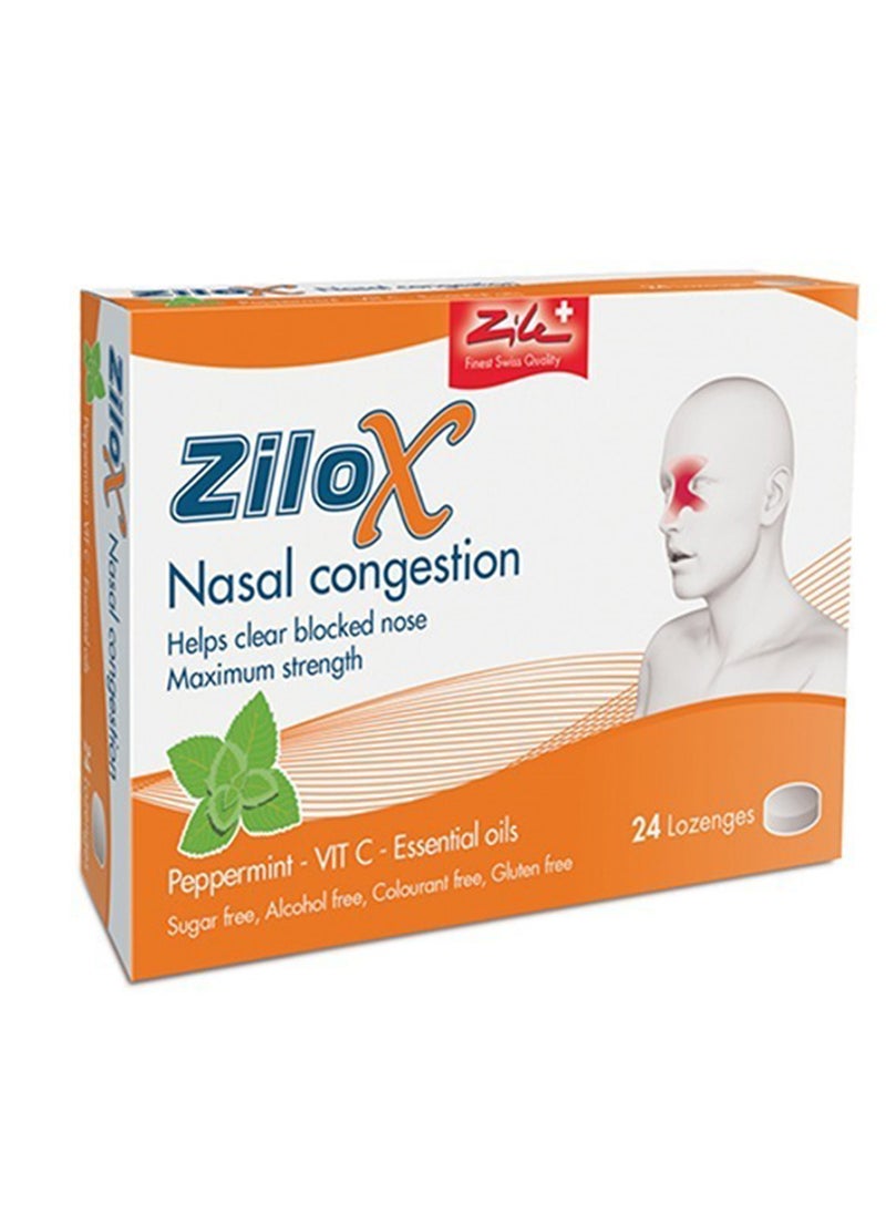 Nasal Congestion Peppermint 24 Lozenges
