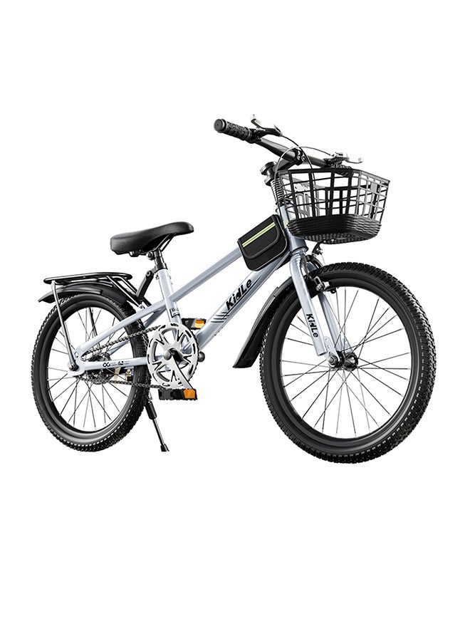 20 Inches Children's And Youth Bicycle High Carbon Steel Road Bicycle Kids Bike Suitable For Height 125-160cm Girls And Boys With Basket Adjustable Seat Rear Thickened Seat Frame Wear-Resistant Tires Front And Rear Sensitive Brakes Safe And Stable 20 Inches