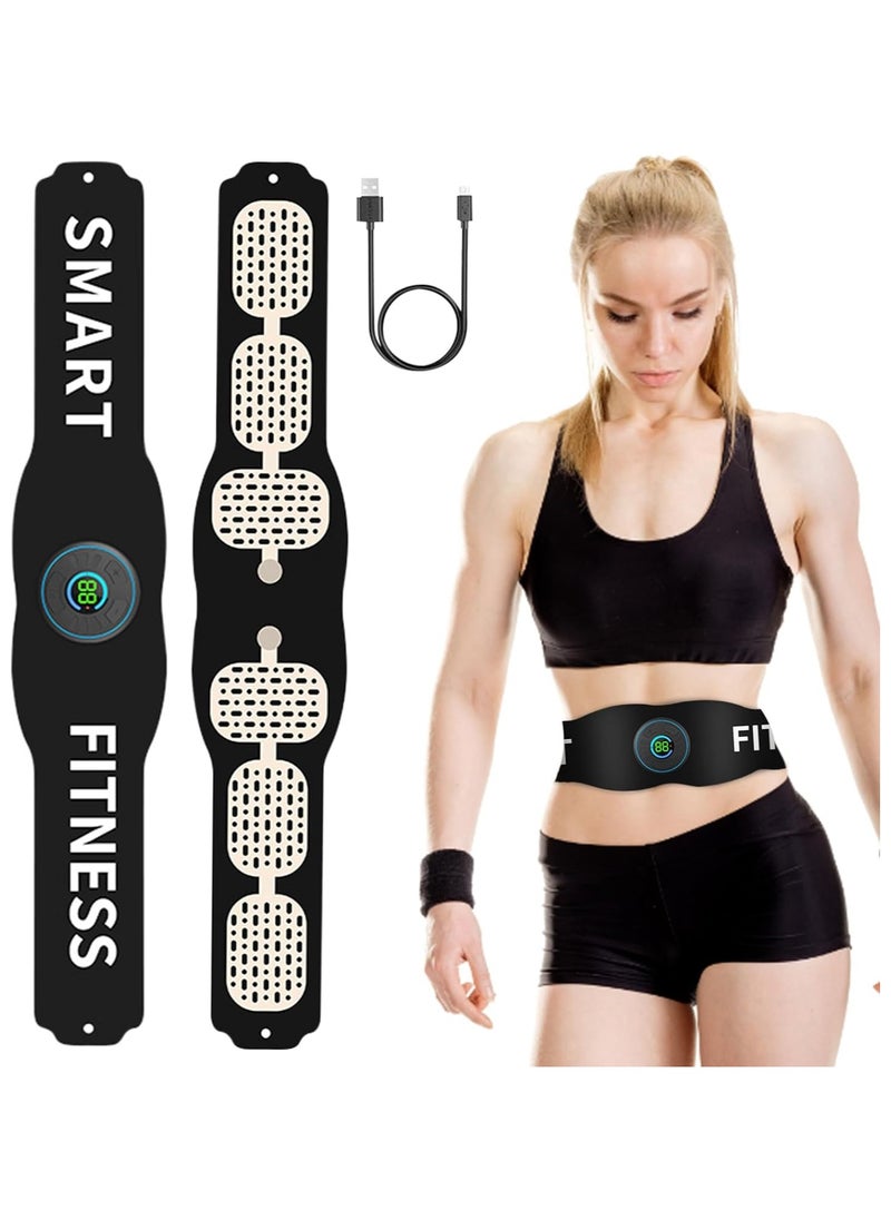 Muscle Stimulator Belt, EMS Muscle Trainer Toning Belt ABS Muscle Stimulating Equipment Abdominal, Wireless Portable Muscle Toner Belt for Abdomen Home Office Gym