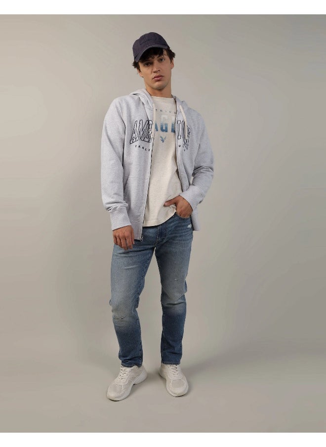 AE Fleece Logo Graphic Zip-Up Hoodie
