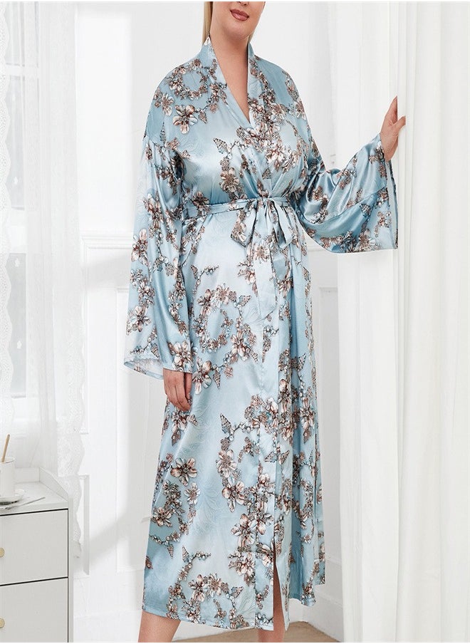 Women's Printed Pajamas Grey/Blue