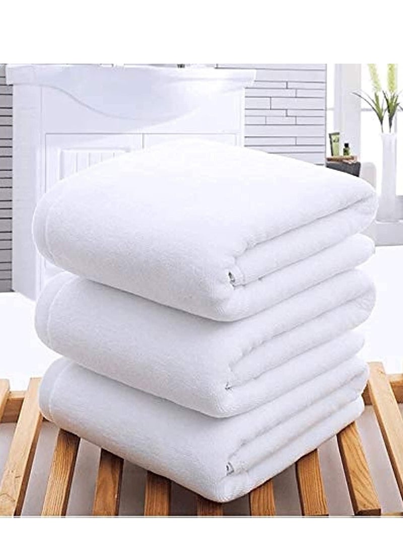 Premium SPA,GYM,POOL, SALOON Towels .100% Cotton Bath Towel Pack of 3, 70x140Cm,650 GSM White