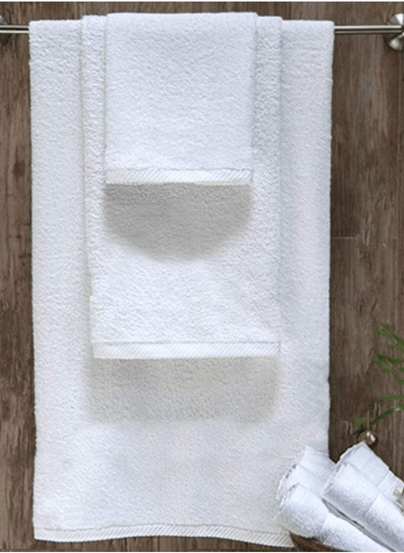 Premium SPA,GYM,POOL, SALOON Towels .100% Cotton Bath Towel Pack of 3, 70x140Cm,650 GSM White