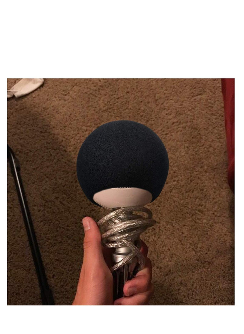 Snowball Pop Filter  Microphone Windscreen Foam Cover Compatible with Blue Snowball iCE Mic Improve Audio Quality Black