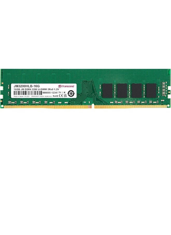 Transcend JM3200HLE-16GB Desktop Memory Ram | DDR4-3200 U-DIMM (JetRam)