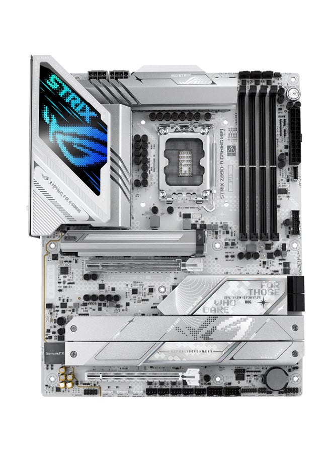 ROG STRIX Z890-A GAMING Wi-Fi ATX Motherboard, Intel Z890 Chipset, LGA1851 Socket, 4*DIMM DDR5 192GB Max Memory, 5*M.2, 1*PCIe 5.0*16, 1*2.5Gb Ethernet & Wi-Fi 7, Bluetooth v5.4, 1*HDMI, 1*DP, 2*Intel Thunderbolt, AI Intelligence, DIY-Friendly Design | 90MB1I90-M0EAY0 White