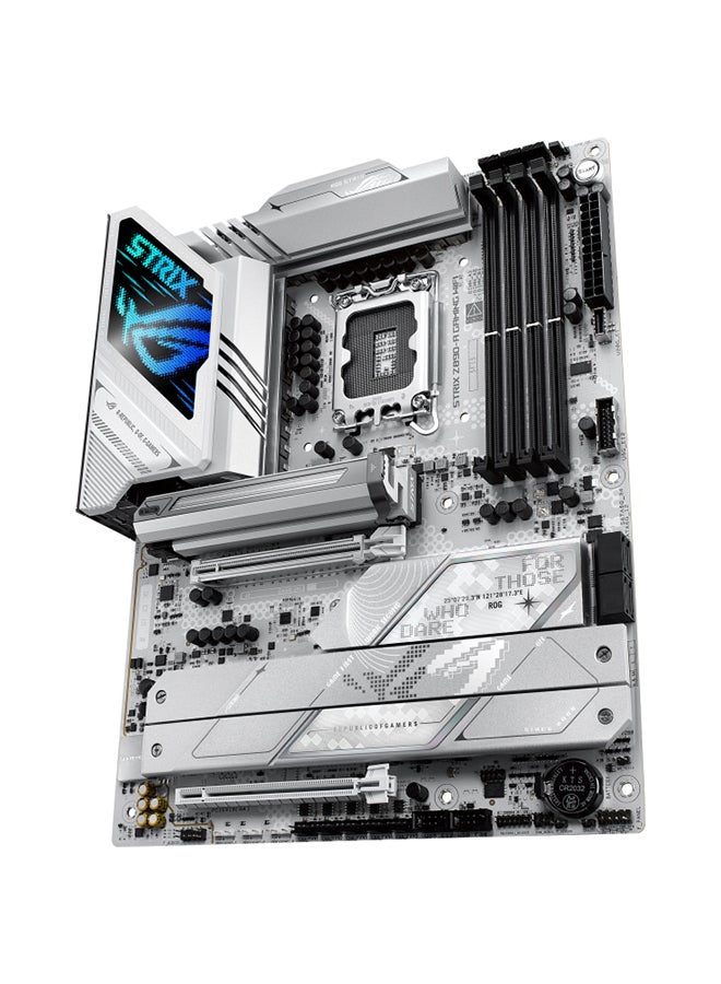 ROG STRIX Z890-A GAMING Wi-Fi ATX Motherboard, Intel Z890 Chipset, LGA1851 Socket, 4*DIMM DDR5 192GB Max Memory, 5*M.2, 1*PCIe 5.0*16, 1*2.5Gb Ethernet & Wi-Fi 7, Bluetooth v5.4, 1*HDMI, 1*DP, 2*Intel Thunderbolt, AI Intelligence, DIY-Friendly Design | 90MB1I90-M0EAY0 White