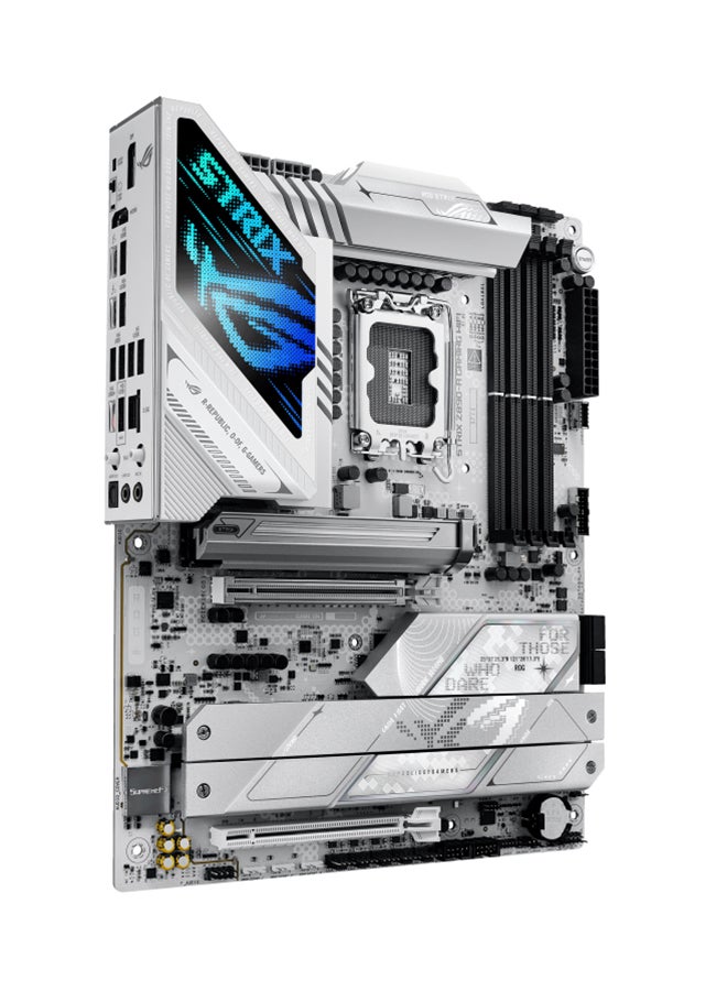 ROG STRIX Z890-A GAMING Wi-Fi ATX Motherboard, Intel Z890 Chipset, LGA1851 Socket, 4*DIMM DDR5 192GB Max Memory, 5*M.2, 1*PCIe 5.0*16, 1*2.5Gb Ethernet & Wi-Fi 7, Bluetooth v5.4, 1*HDMI, 1*DP, 2*Intel Thunderbolt, AI Intelligence, DIY-Friendly Design | 90MB1I90-M0EAY0 White