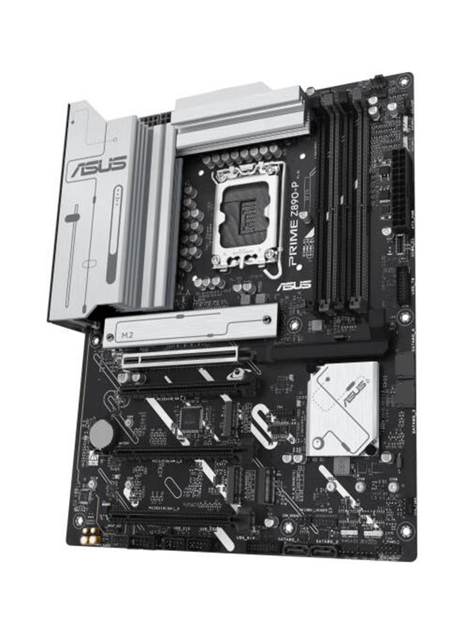 Prime Z890-P ATX Motherboard, Intel Z890 Chipset, LGA1851 Socket, 4*DIMM DDR5 192GB Max Memory, 4*M.2, 1*PCIe 5.0*16, 1*2.5Gb Ethernet, 1*HDMI, 1*DP, 1*USB 20Gbps port (USB Type-C), AI Solutions, AI PC-Ready | 90MB1I50-M0EAY0 Black
