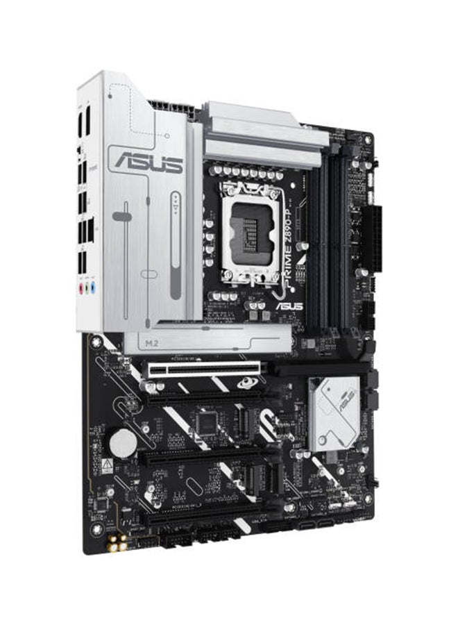 Prime Z890-P ATX Motherboard, Intel Z890 Chipset, LGA1851 Socket, 4*DIMM DDR5 192GB Max Memory, 4*M.2, 1*PCIe 5.0*16, 1*2.5Gb Ethernet, 1*HDMI, 1*DP, 1*USB 20Gbps port (USB Type-C), AI Solutions, AI PC-Ready | 90MB1I50-M0EAY0 Black