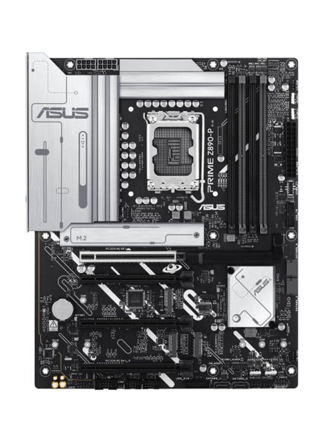 Prime Z890-P ATX Motherboard, Intel Z890 Chipset, LGA1851 Socket, 4*DIMM DDR5 192GB Max Memory, 4*M.2, 1*PCIe 5.0*16, 1*2.5Gb Ethernet, 1*HDMI, 1*DP, 1*USB 20Gbps port (USB Type-C), AI Solutions, AI PC-Ready | 90MB1I50-M0EAY0 Black