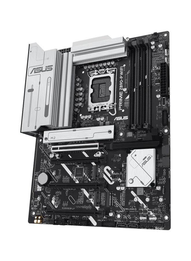 Prime Z890-P Wi-Fi ATX Motherboard, Intel Z890 Chipset, LGA1851 Socket, 4*DIMM DDR5 192GB Max Memory, 4*M.2, 1*PCIe 5.0*16, 1*2.5Gb Ethernet & Wi-Fi 7, Bluetooth v5.4, 1*HDMI, 1*DP, 1*Intel Thunderbolt 4 port (USB Type-C), AI Solutions, AI PC-Ready | 90MB1I70-M0EAY0 Black