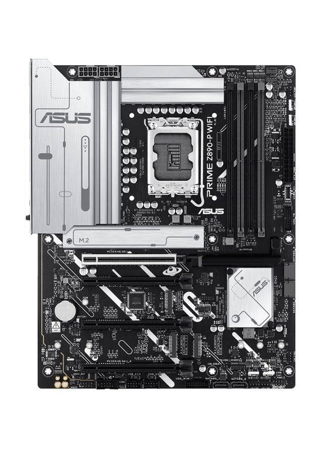 Prime Z890-P Wi-Fi ATX Motherboard, Intel Z890 Chipset, LGA1851 Socket, 4*DIMM DDR5 192GB Max Memory, 4*M.2, 1*PCIe 5.0*16, 1*2.5Gb Ethernet & Wi-Fi 7, Bluetooth v5.4, 1*HDMI, 1*DP, 1*Intel Thunderbolt 4 port (USB Type-C), AI Solutions, AI PC-Ready | 90MB1I70-M0EAY0 Black