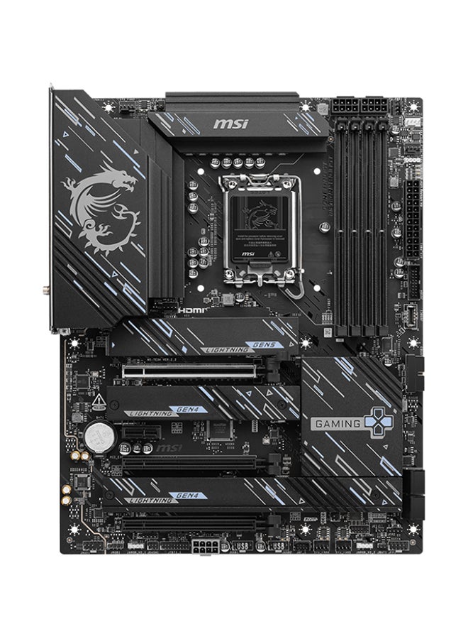 Z890 GAMING PLUS Wi-Fi ATX Motherboard, Intel Z890 Chipset, LGA1851 Socket, 4*DIMM DDR5 256GB Max Memory, 4*M.2, 1*PCIe 5.0*16, 1*5Gbps Ethernet & Wi-Fi 7, Bluetooth v5.4, 1*HDMI, 1*DP, 1*Type-C Display Port, Frozr Guard, EZ DIY, Audio Boost, Ready For AI PC | 911-7E34-002 Black