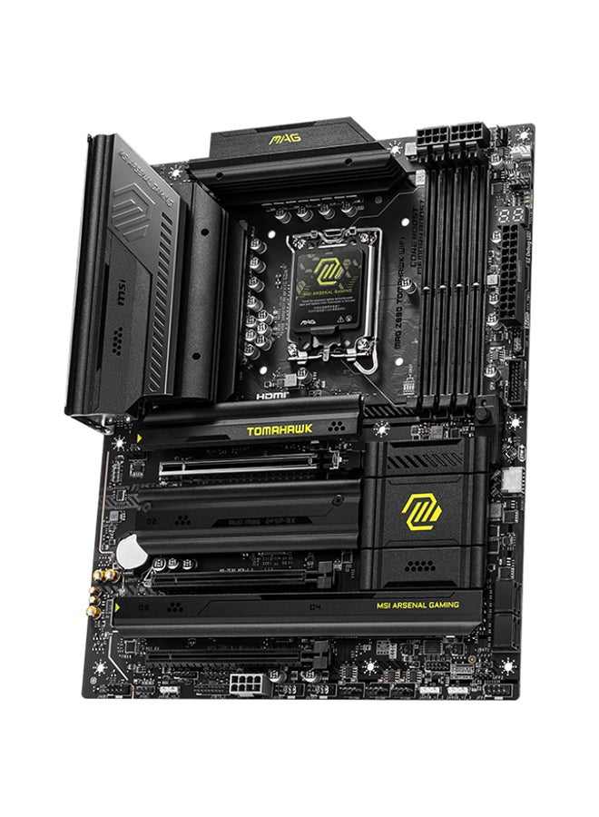 MAG Z890 TOMAHAWK Wi-Fi ATX Motherboard, Intel Z890 Chipset, LGA1851 Socket, 4*DIMM DDR5 256GB Max Memory, 4*M.2, 1*PCIe 5.0*16, 1*5Gb Ethernet & Wi-Fi 7, Bluetooth v5.4, 1*HDMI, 2*Type-C Display Port, Audio Boost 4, Frozr Guard, EZ DIY, Ready For AI PC | 911-7E32-003 Black