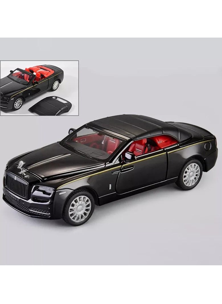 1/32 Rolls-Royce Dawn Exquisite Car Model, Zinc Alloy Pull Back Toy car with Sound and Light for Adults and Children Gift