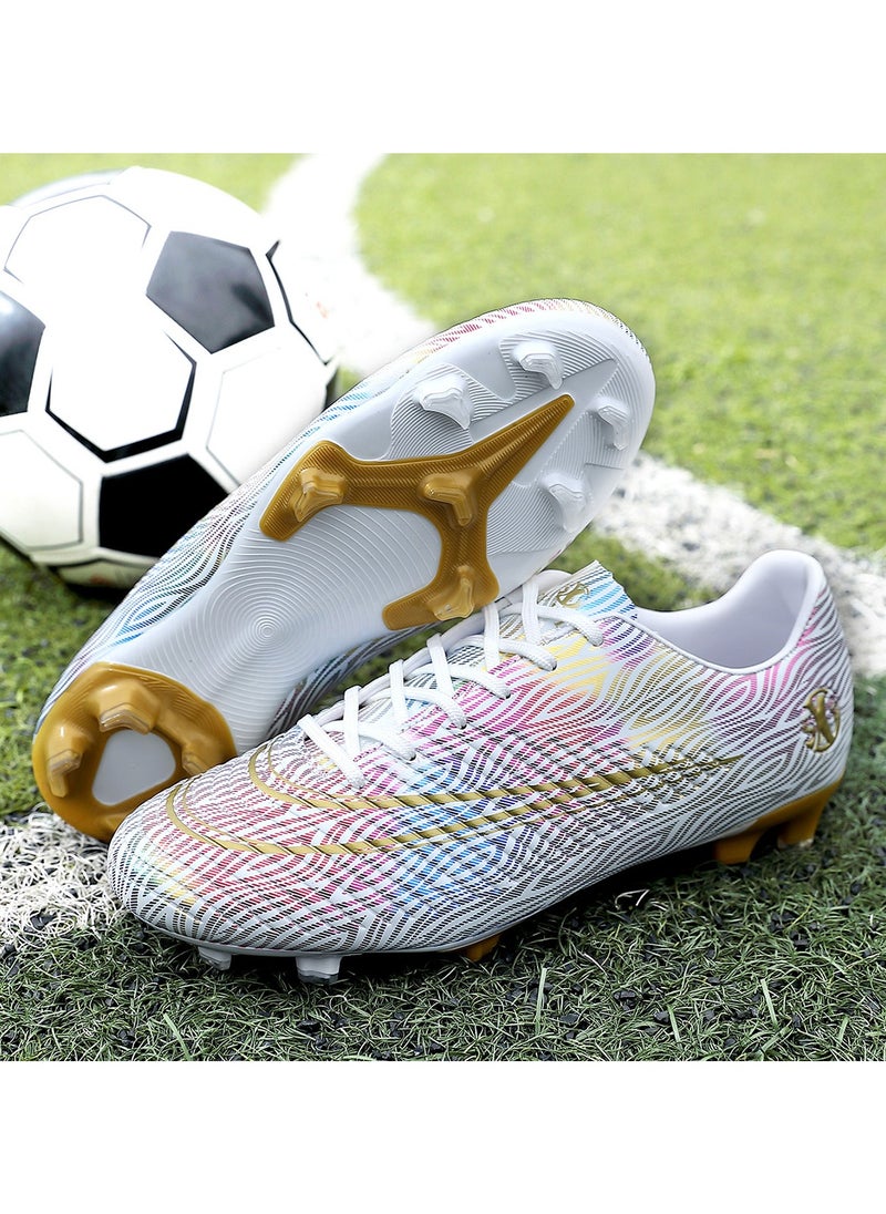 SKY WING Men's Soccer Shoes Cleats Professional Low-Top Breathable Athletic Football Spikes Boots Outdoor Indoor Sneakers