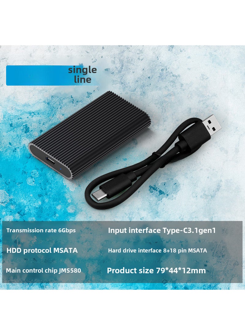 BlueSop mSATA SSD Enclosure Type-C to USB3.1 Black