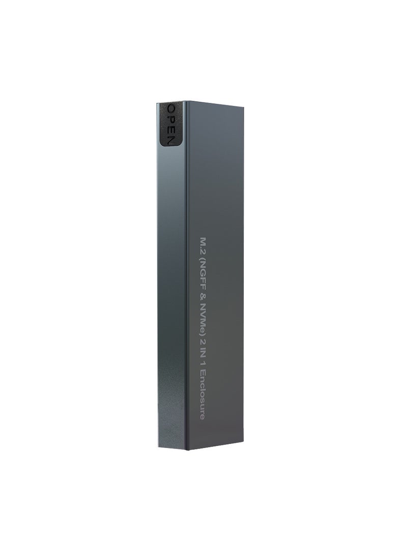 10Gbps Dual Protocol M.2 Enclosure NVME/SATA SSD Case Regular Edition