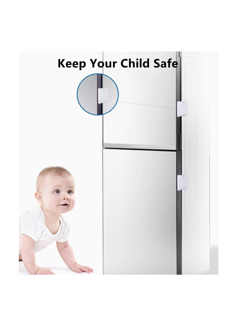 Child Safety Cabinet Locks, Baby Safety Hidden Lock for Cabinets and Drawers and No Drilling, Baby Proofing Latches for Closet, Kid Safety Lock to Keep Your Child Safe at Home (4 Pack)