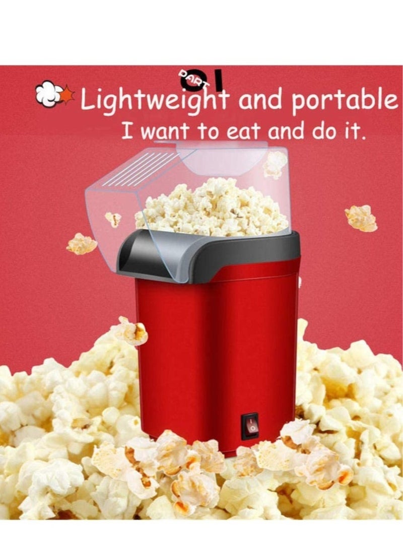 Electric Corn Popcorn Maker Household Diy Automatic Mini Hot Air Popcorn Making Machine 1200W Home Kitchen Kids Gift