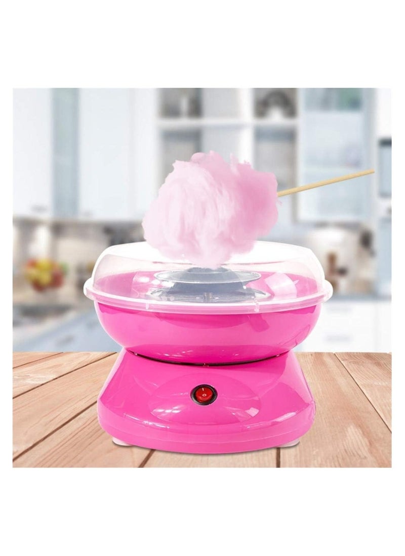 Electric DIY Sweet Cotton Candy Maker Portable Cotton Sugar Floss Machine Girl Boy Gift Children's Day Marshmallow Machine,Pink