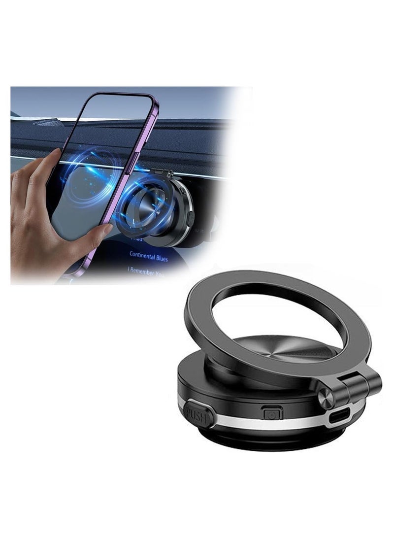 Electric Vacuum Magnetic Suction Phone Mount,2024 New Magnetic Phone Holder for Car,360° Rotating Car Suction Cup Holder,Strong Suction for Car Kitchen Mirro Gym Bath Shower&All Smooth Surface