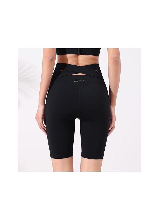 Women's Light Running Shorts High Waisted Gym Biker Compression