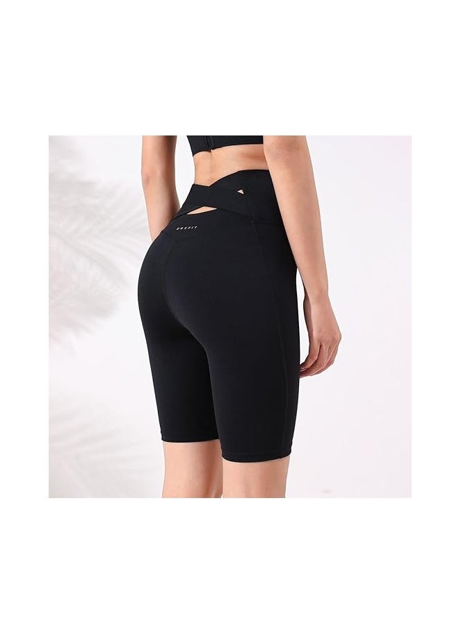 Women's Light Running Shorts High Waisted Gym Biker Compression