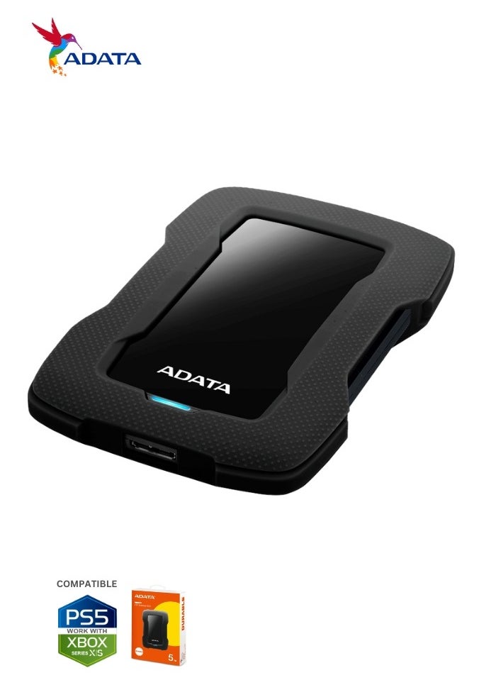 HD330 5TB External HDD | Anti Shock Hard Drive | Black | Compitable with PS5 and XBOX