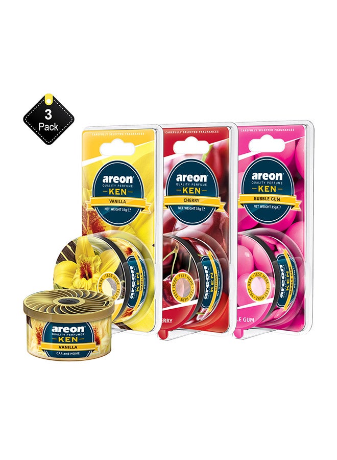 Pack Of 3 Air Freshener Can Collection Multicolour 45grams