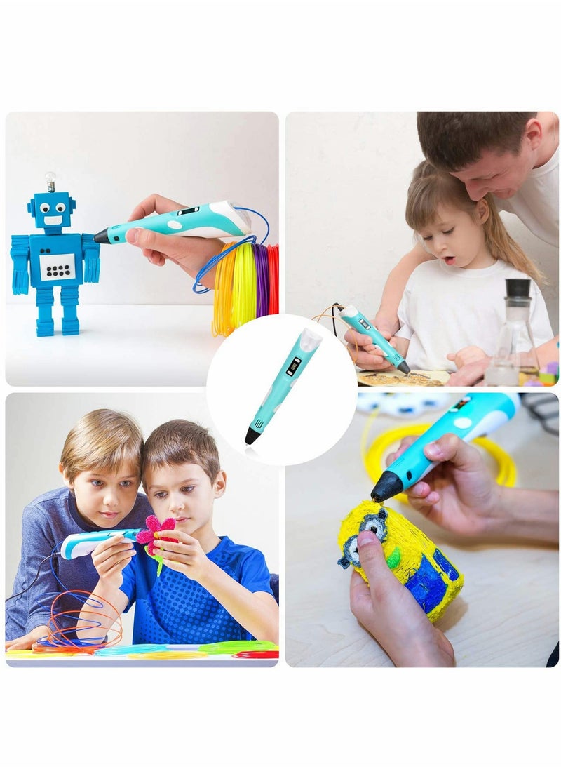 3D Drawing Pen With Display And Adjustable Speed And Temperature, with 12 Colors Filament, Holiday Christmas Toys Gifts for Kids