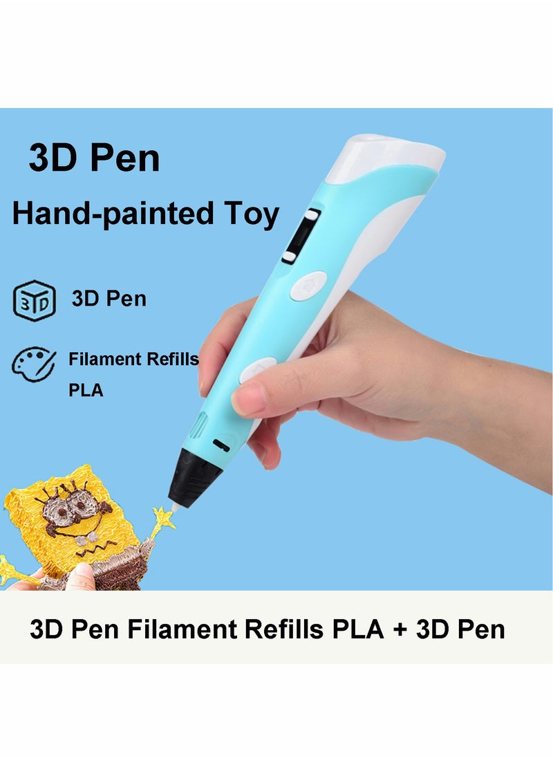 3D Drawing Pen With Display And Adjustable Speed And Temperature, with 12 Colors Filament, Holiday  Toys Gifts for Kids