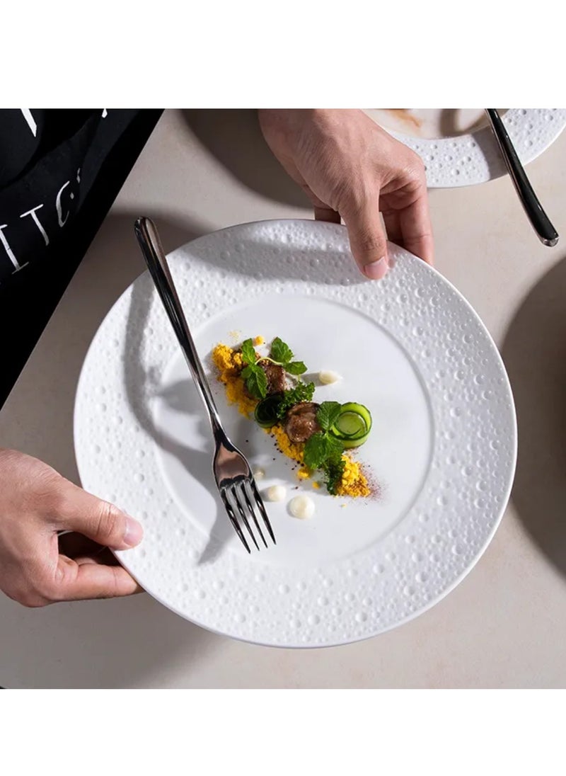 MAAC Home  Everyday Essential Plate (Round Plate) Elegant Durable and Classic design Perfect for Family Everyday Use, and Family Get- Together, Restaurant, Banquet and More (Set of 6)