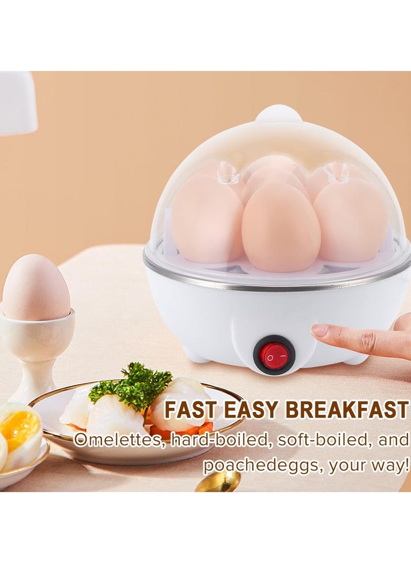 Rapid Egg Cooker with Tray Which Holds up to 7 Eggs，Necomi Egg Cooker,Hard Boiled Egg Cooker Anti-dry Electric Egg Boiler