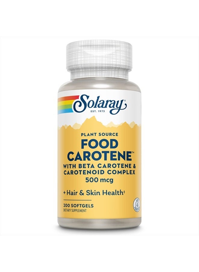 Food Carotene, Vitamin A 10000 IU | Healthy Skin, Eyes, Antioxidant & Immune Support (200 CT)