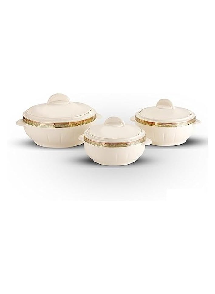 Casserole 3 Pieces Set, Attractive Insulated Food Containers That are Dishwasher Safe with Comfortable Handles