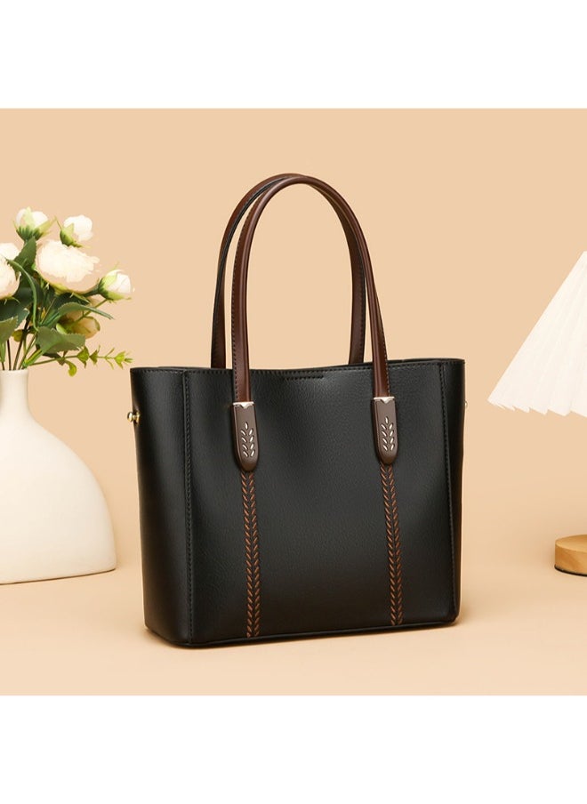 Large Capacity PU Leather Tote Bag for Women – Fashionable and Functional Shoulder Handbag