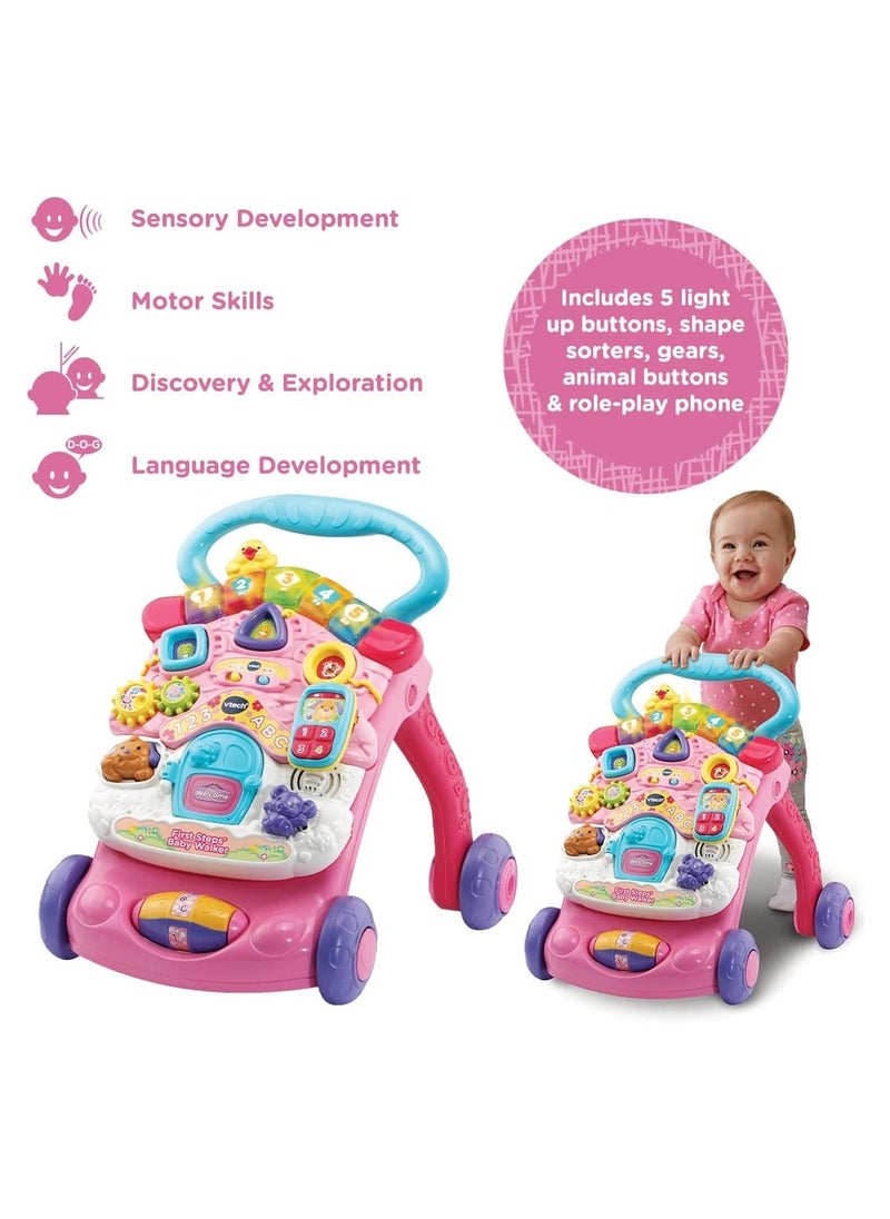 vtech First Steps Baby Walker, House Shaped Activity Panel With Songs, Melodies And Detachable Activity Panel