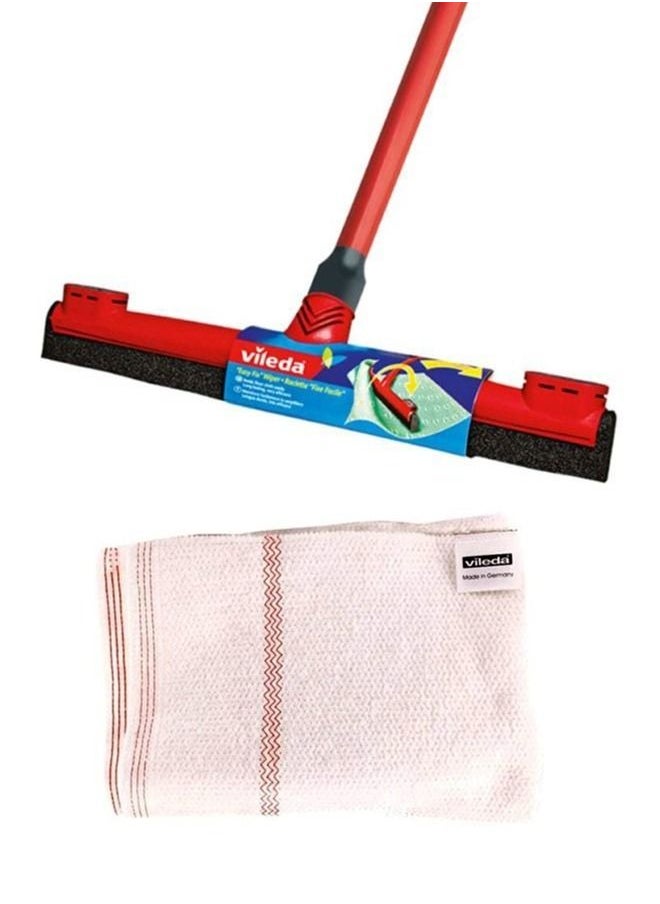 Pack of 2 Easy Fix Floor Wiper With Floor Textile Cleaning Cloth