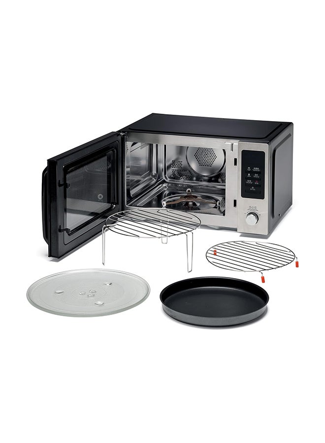 Renewed - 4-in-1 Microwave Oven + Air Fryer +Grill+ Convection 30 L 800 W MWA30BK ‎Metal