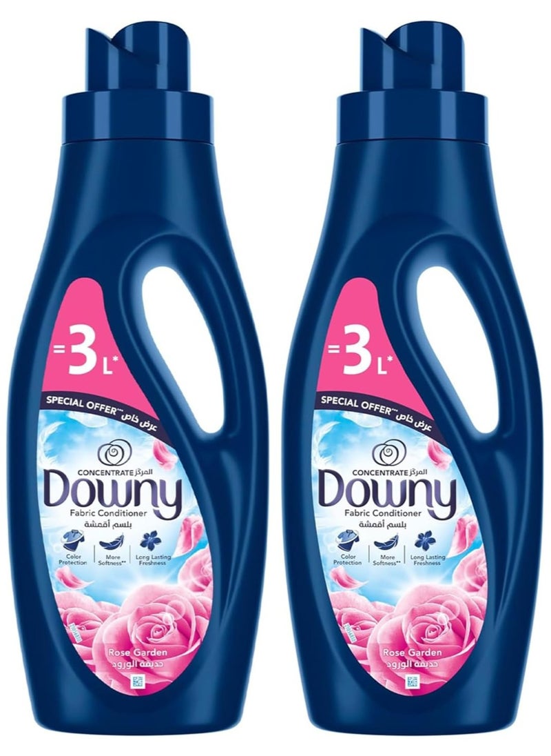 Downy Rose Garden Concentrate Fabric Conditioner Value Pack, 2 x 1 Litre