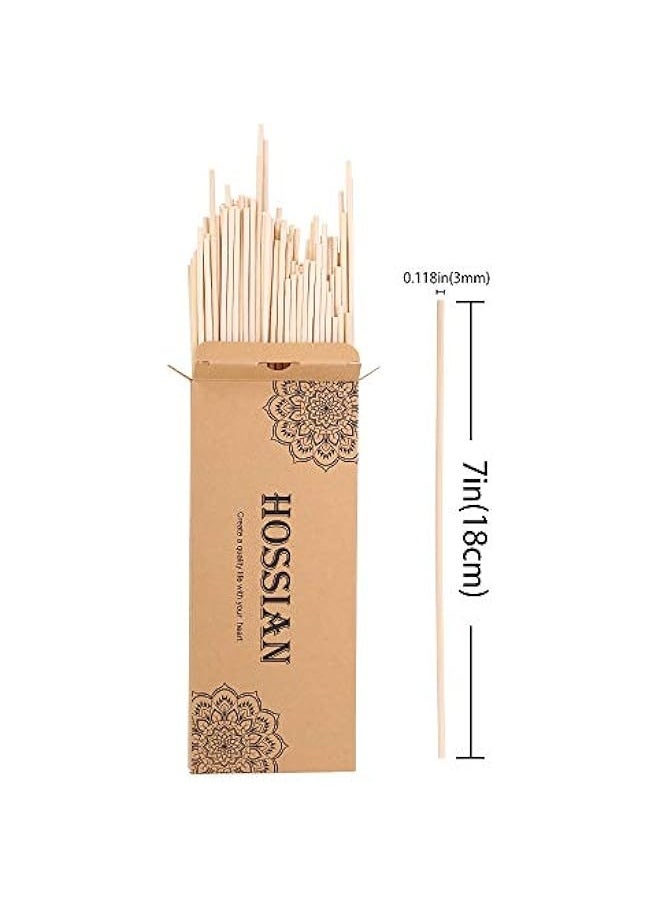 100PCS Reed Diffuser Sticks-Natural Rattan Wood Sticks-Replacement for Aroma Fragrance Reeds for Essential Oil diffusers Refills (7